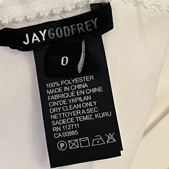 JAYGODFREY NWT White Plunging Halter Jumpsuit with Open Back, size 0 - Picture 5 of 6